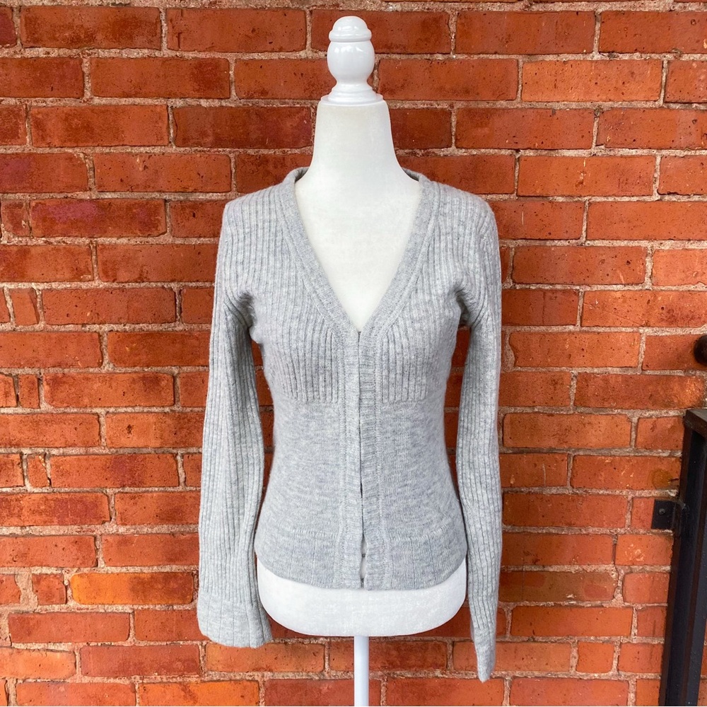 Y2K ribbed cardigan sweater